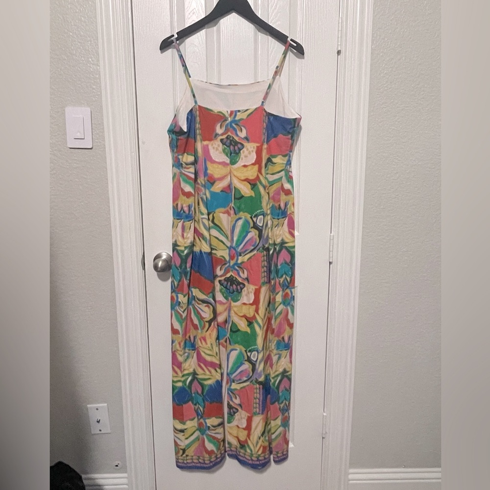 NWTAntonio Melani
Giulia Printed Linen Blend Straight Neck Sleeveless Maxi Dress - Picture 3 of 5